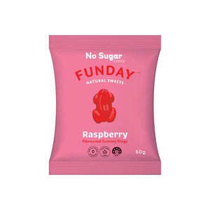FUNDAY Raspberry Gummy Frogs 50g