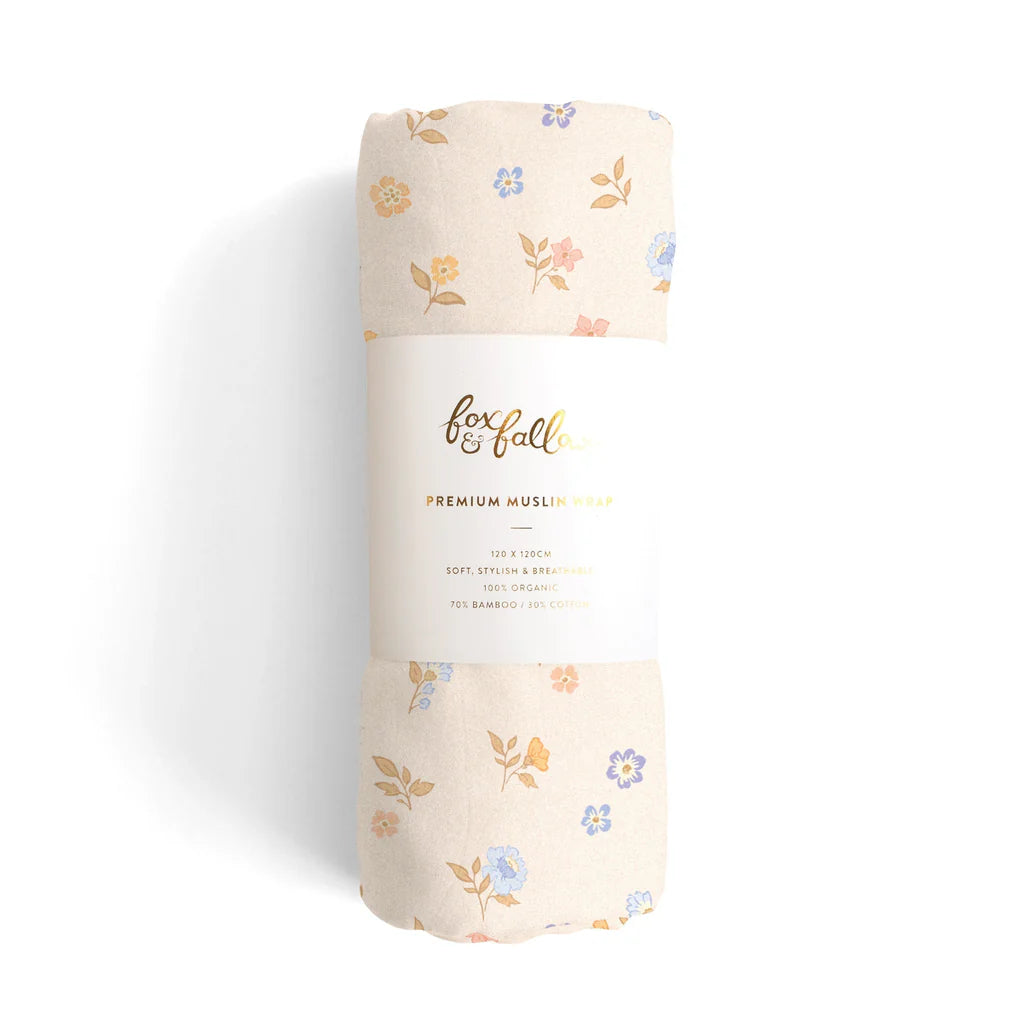 Meadow Organic Muslin Wrap Swaddle - Fox & Fallow