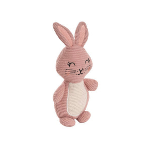 Rosie Knitted Bunny Plush Soft Toy Pink